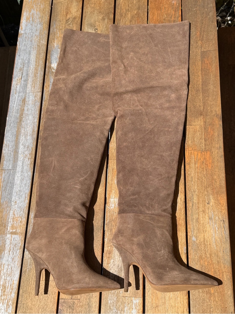 YEEZY Season thigh high boots